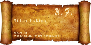 Milin Fatima névjegykártya
